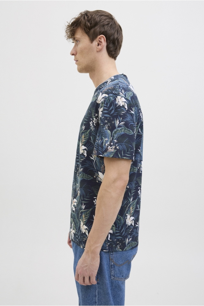 JJEBRYAN AOP TEE S/S O-NECK NOOS 12268126 Sky Captain
